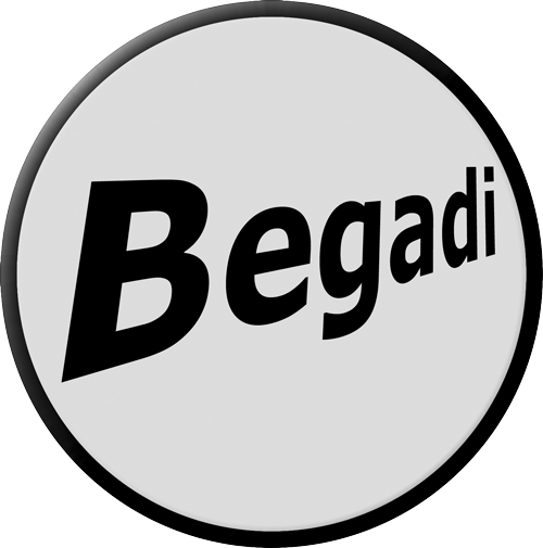 Airsoft: Logo von Begadi in Grautönen
